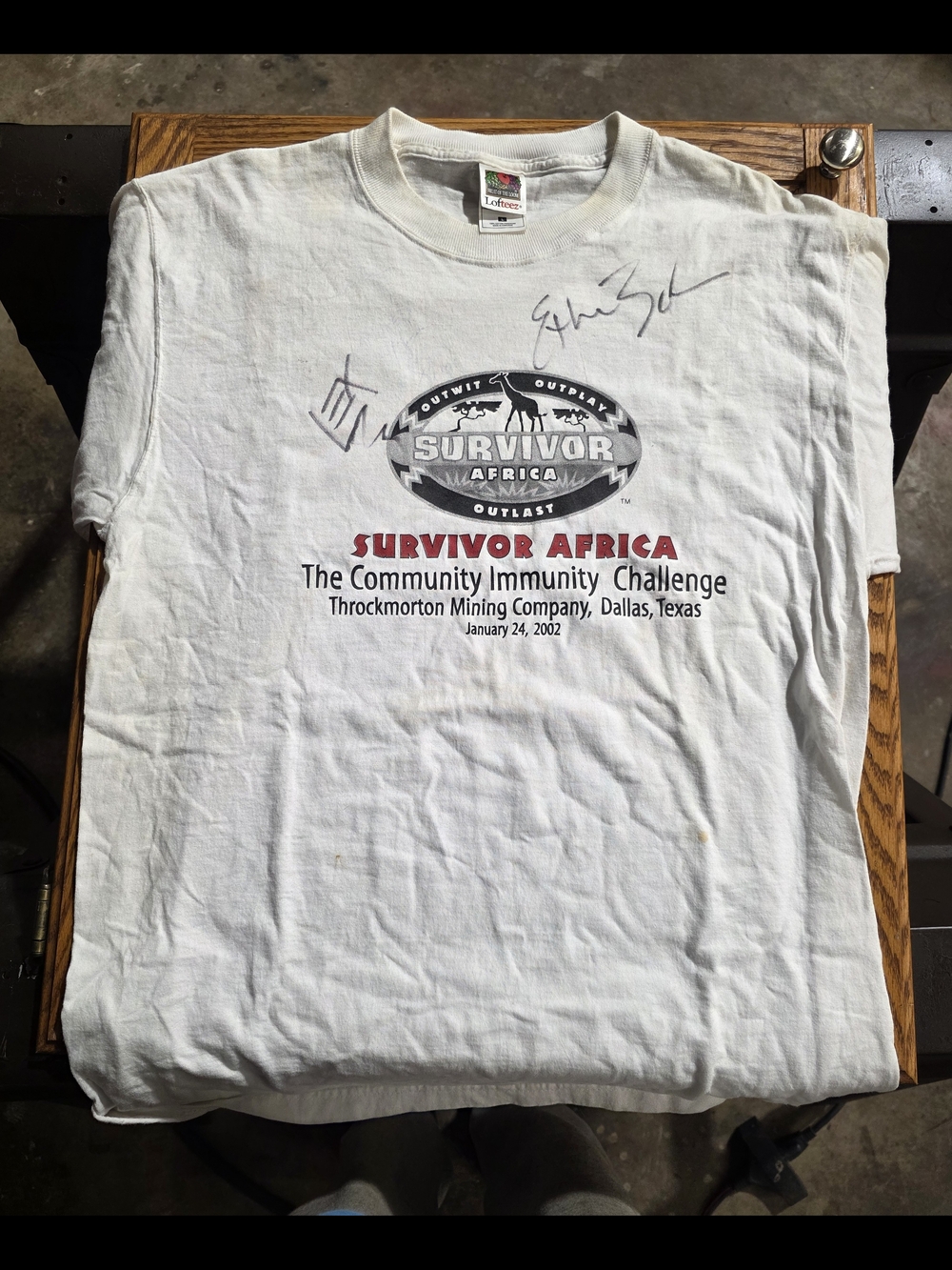 Survivor Africa Cast Autographed The Community Immunity Challenge Event Tee
